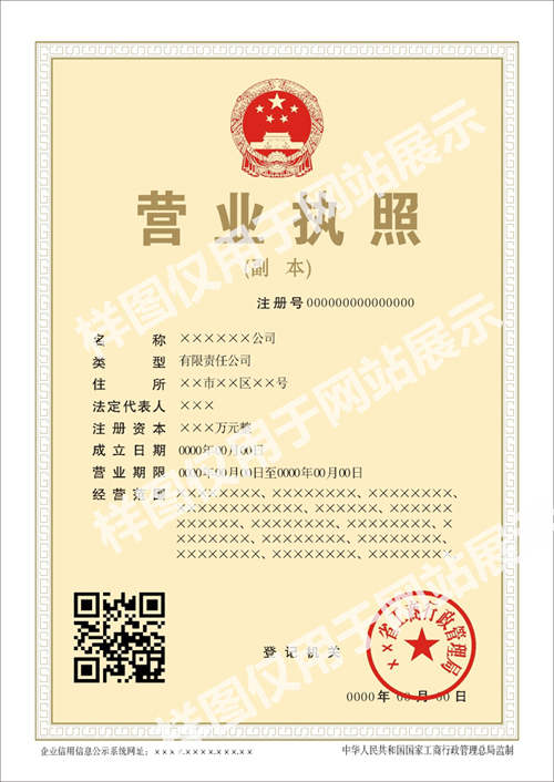 公司营业执照副本